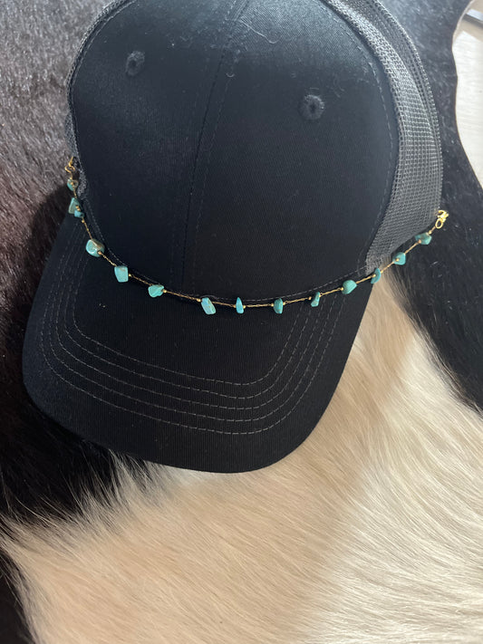 Turquoise ball cap band