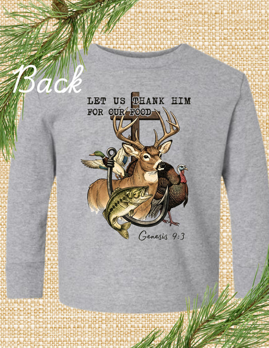 Let us thank him --- Child