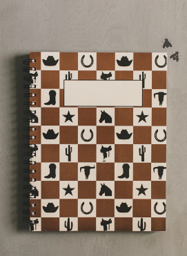 Checkered Saddle Notebook